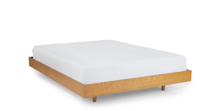 Minimalist bed frame with underbed storage